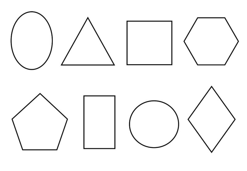 Геометрические фигуры для вырезания