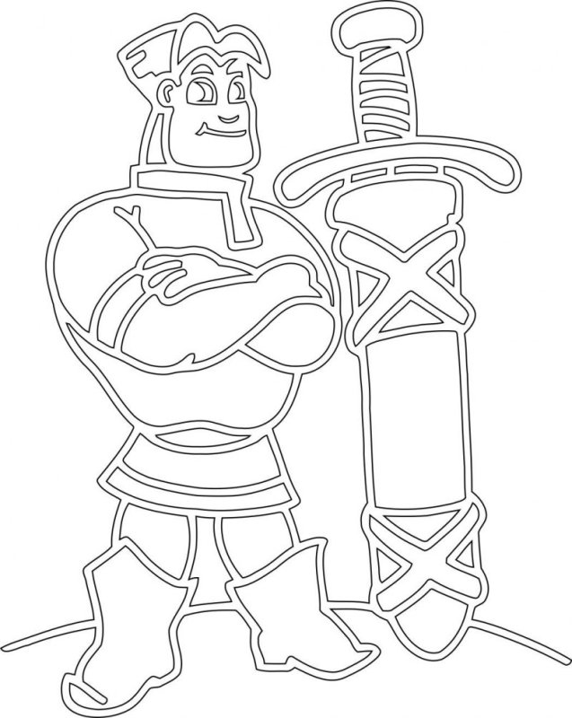 Три богатыря раскраска