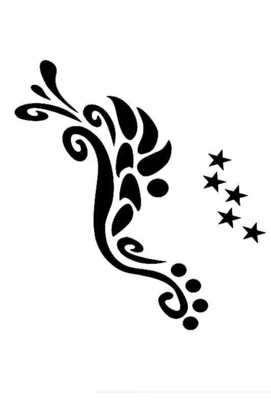 Трафарет простой для аквагрима