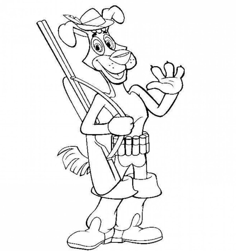 Раскраска Простоквашино Печкин