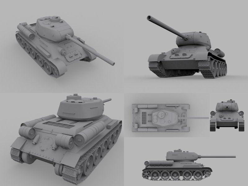 Танк т34 3д модель для печати