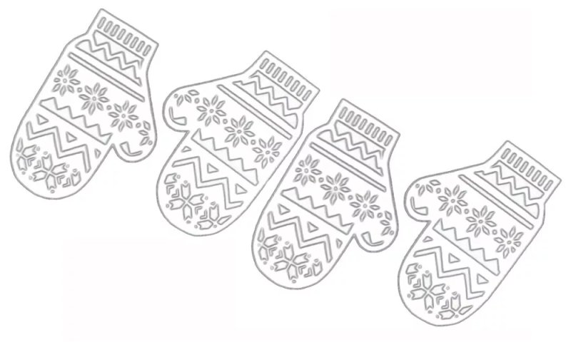 Трафареты на окна варежки