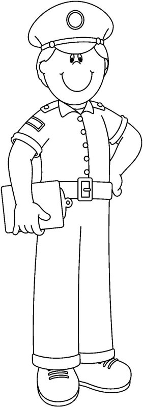 Полицейский раскраска для детей