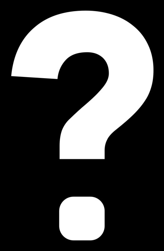Знак вопроса трафарет