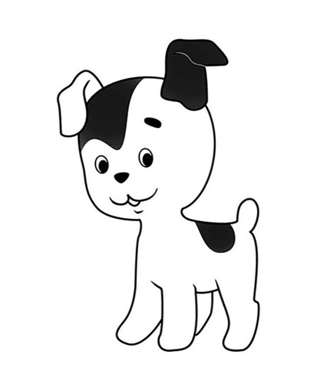 Щенок из мультика котенок Гав раскраска