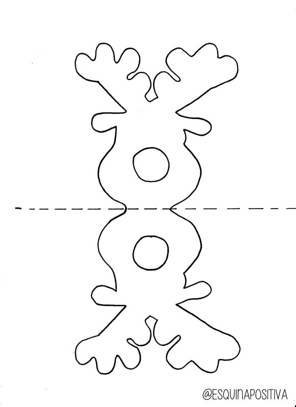 Олени Чупа Чупс трафарет