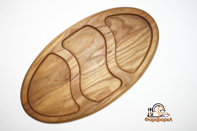 Овальная менажница из дерева