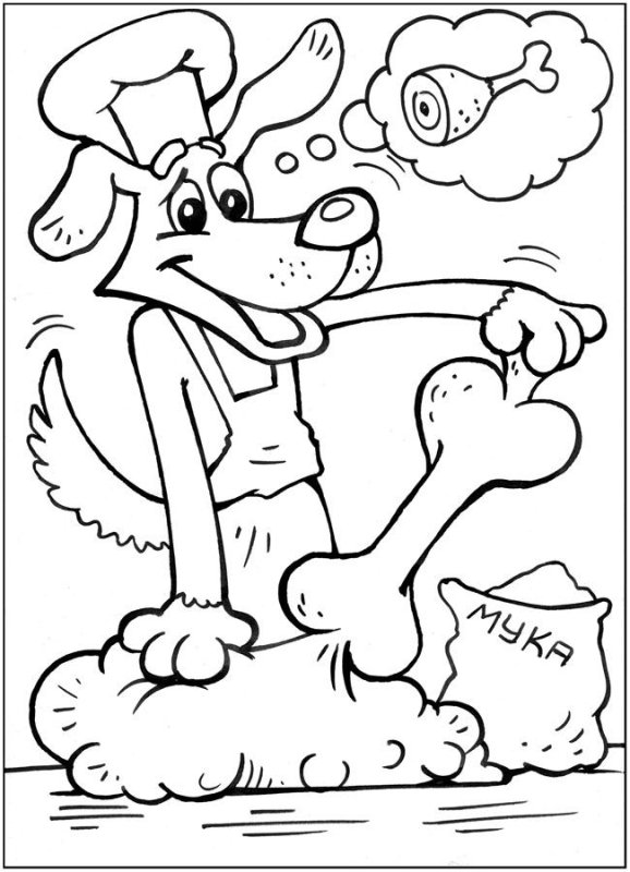 Раскраски мультфильмы Простоквашино