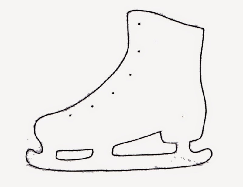 Коньки трафарет для вырезания