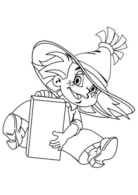 Приключения Незнайки раскраска