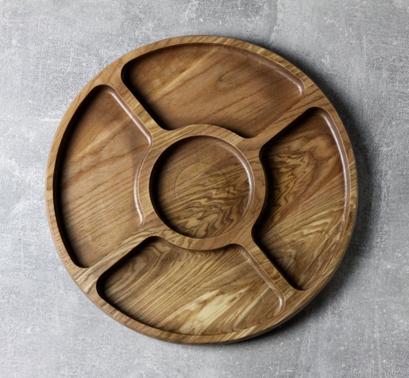 Менажница деревянная круглая