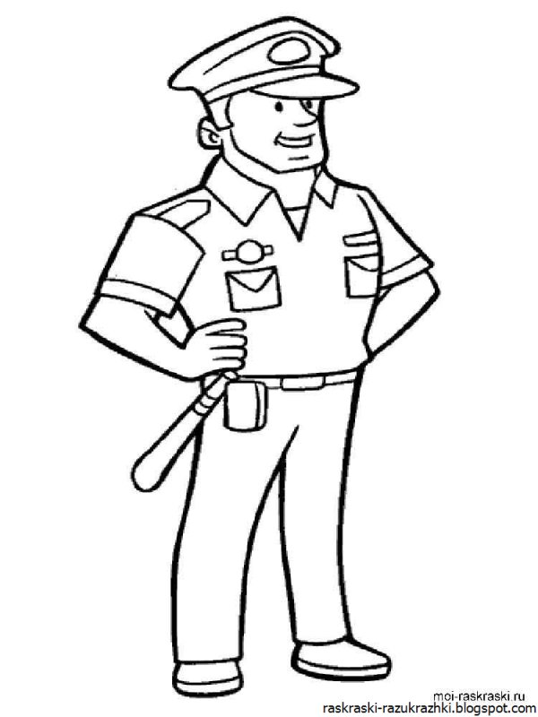 Раскраска милиционер