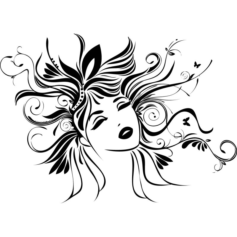 Трафарет девушки