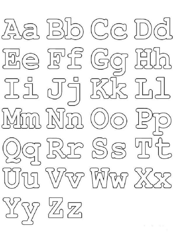 Красивые английские буквы трафарет