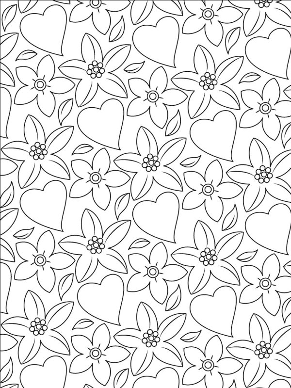 Цветочные узоры для раскрашивания