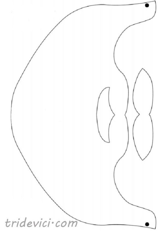 Выкройка бороды Деда Мороза