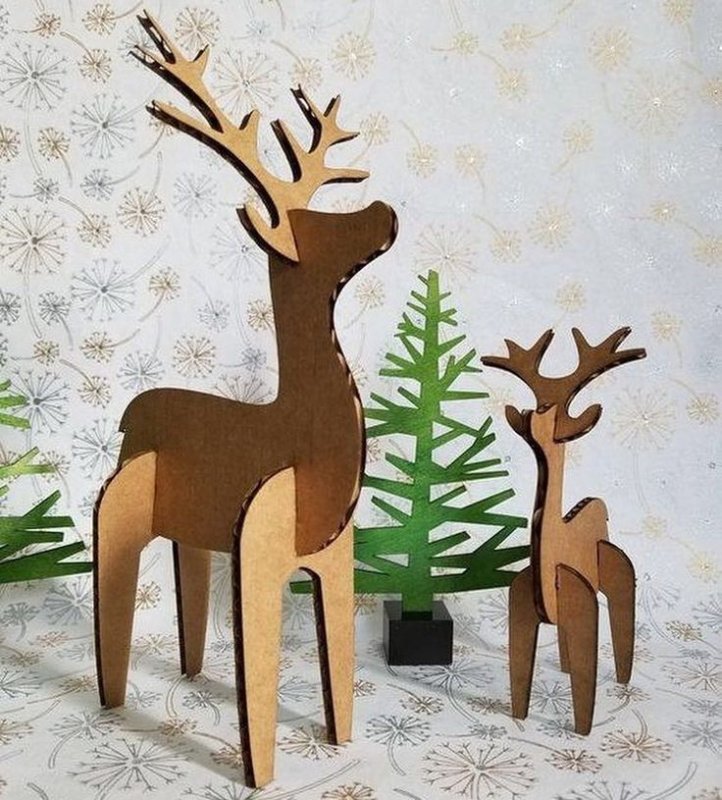 Новогодний олень своими руками из картона