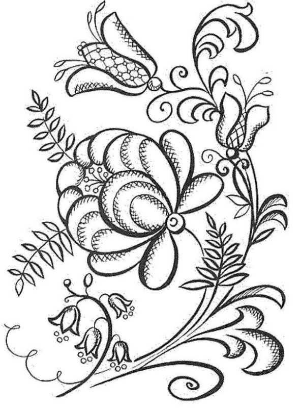 Петриковская роспись раскраска