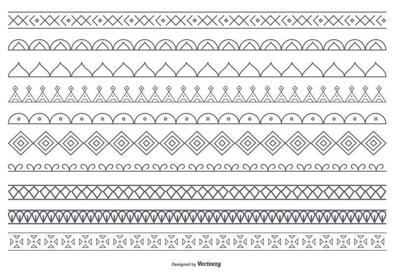 Линейный орнамент геометрический