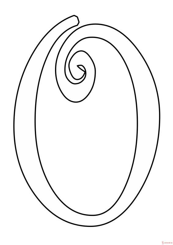 Цифра 0 трафарет