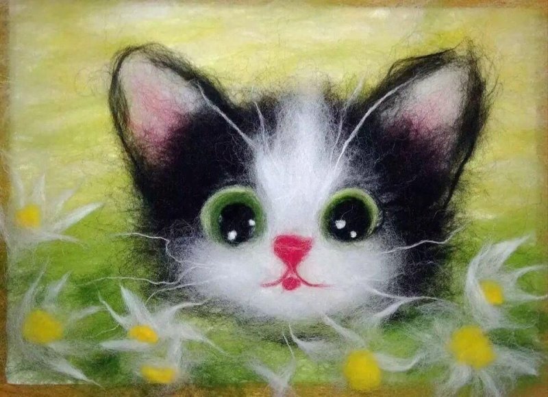 Картины из шерсти для валяния