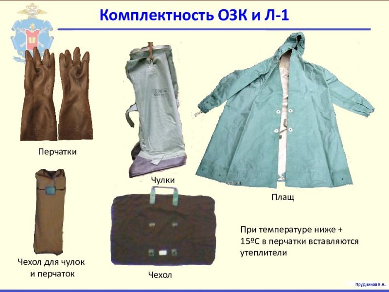 Комплектность ОЗК ОП-1