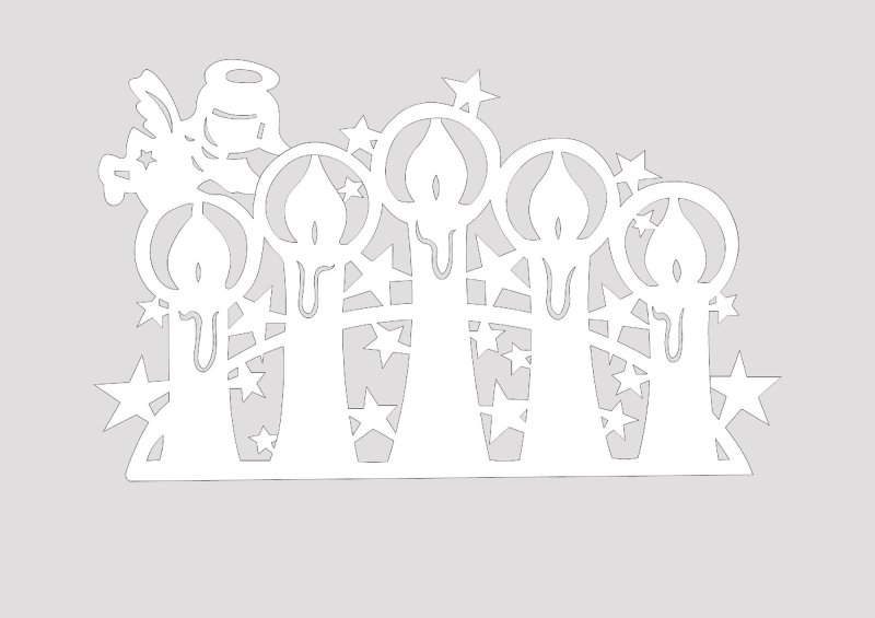 Свечи новогодние для вырезания