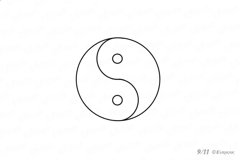 Рисунки для срисовки Инь Янь