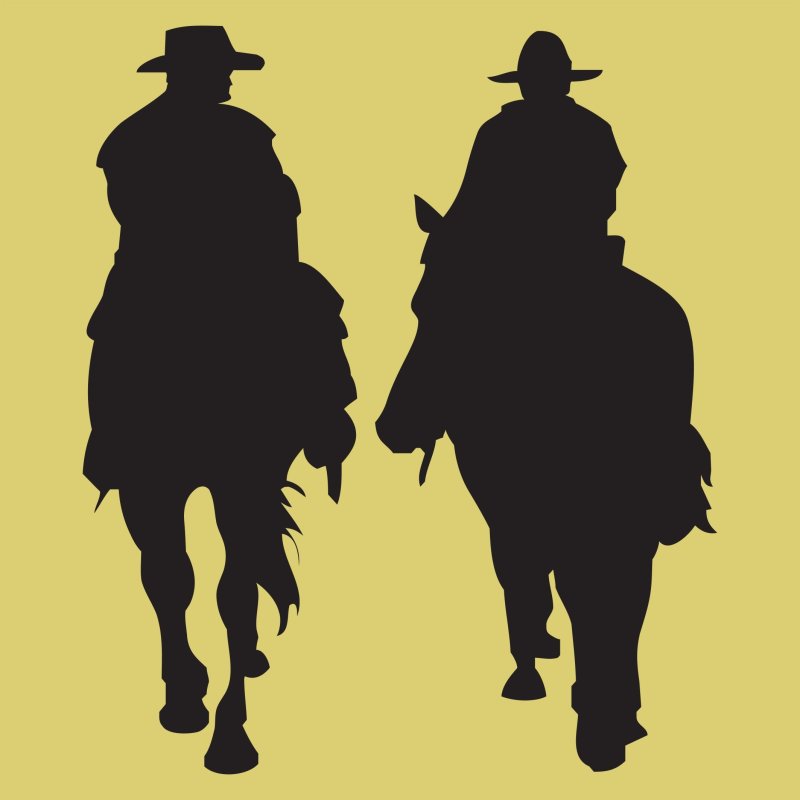 Ковбой силуэт