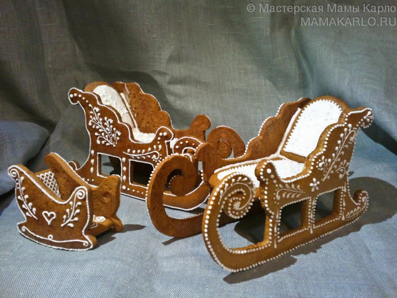 Пряничные сани Деда Мороза