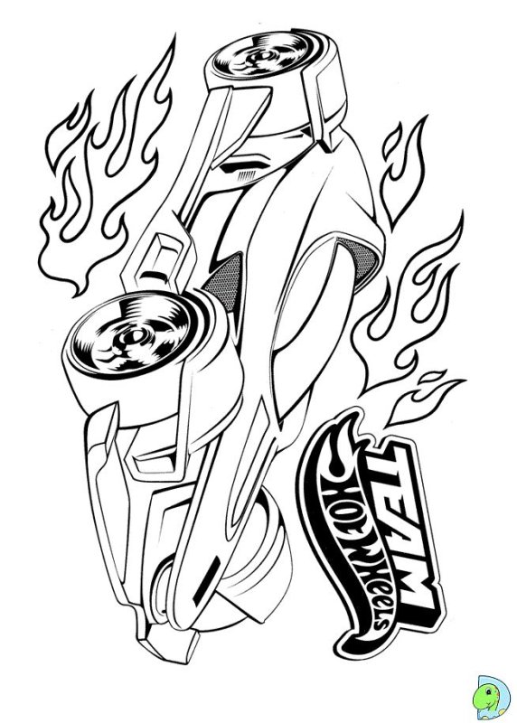 Тачки хот Вилс раскраска