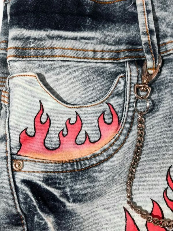 Расписные джинсы