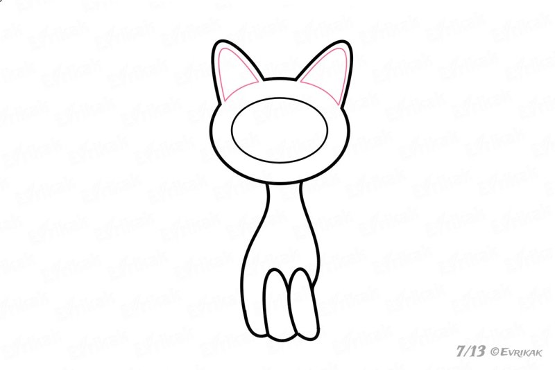 Котенок Гав рисовать