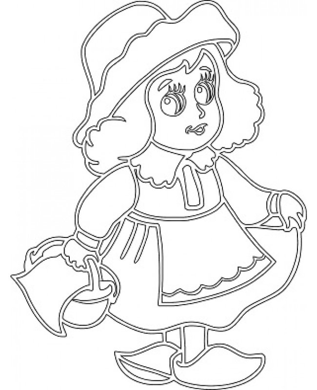 Красная шапочка картинка для детей раскраска