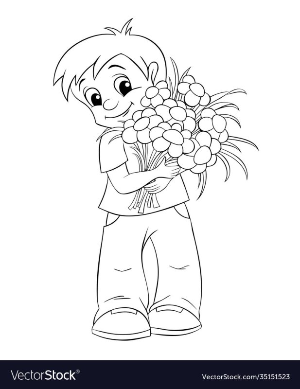 Раскраски для девочек на 8 марта