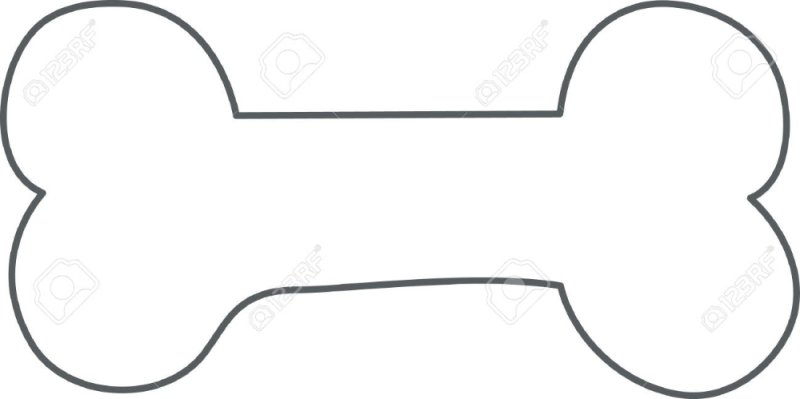 Косточка трафарет