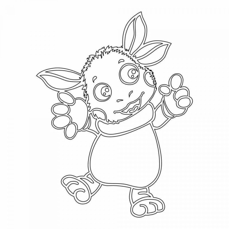 Раскраска Лунтик