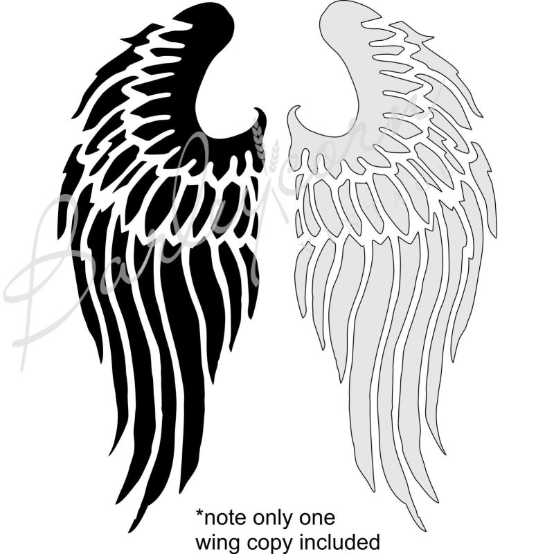 Крылья тату эскиз