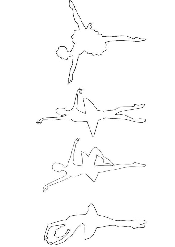 Балерины трафареты для вырезания