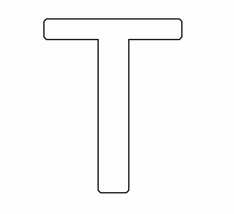 Печатная буква т большая