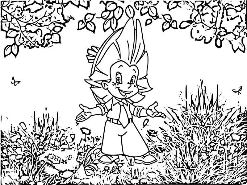 Незнайка раскраска