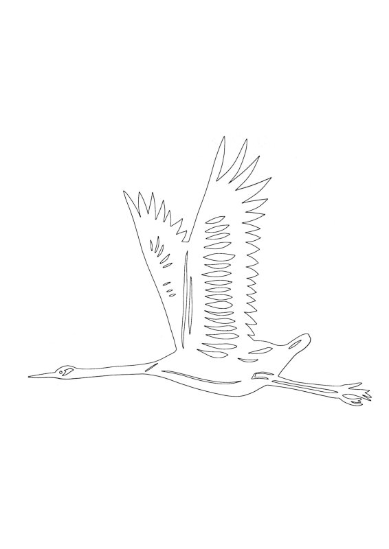 Журавли для вырезания