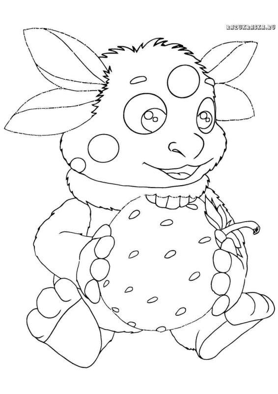 Рисунки для раскрашивания Лунтик