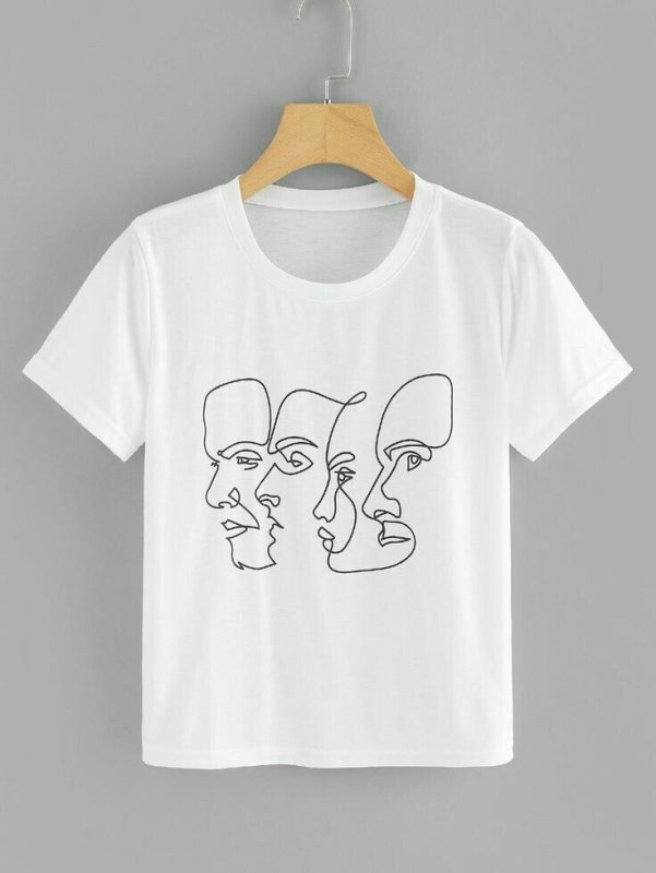 Минималистические принты на футболку