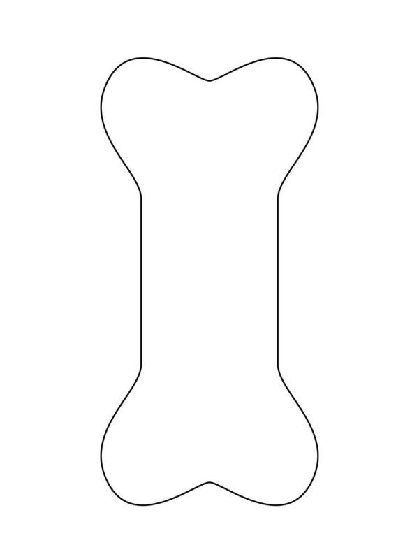 Косточка раскраска