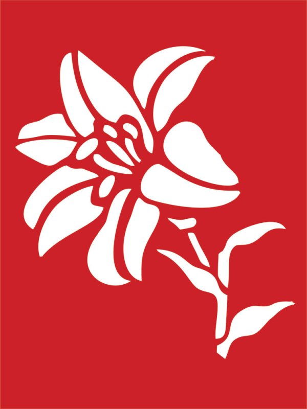 Цветы трафарет для вырезания