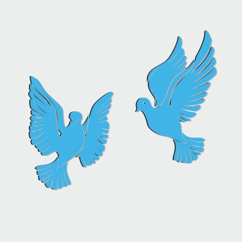 Голубь трафарет