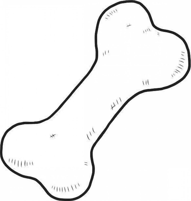 Косточка трафарет