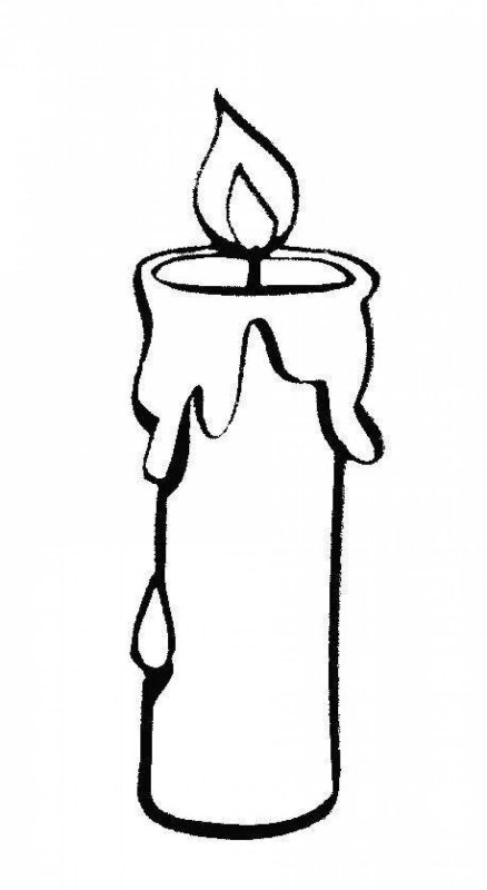 Свеча черно белая