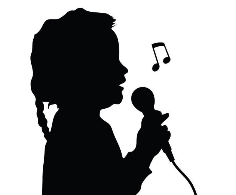 Певец силуэт